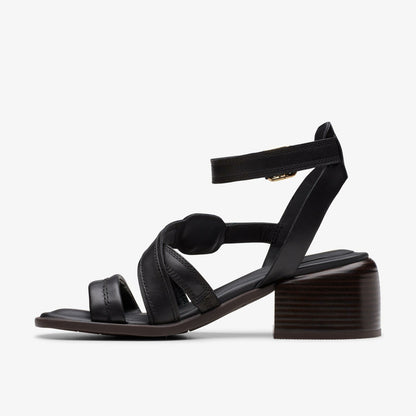 Clarks Women Morwyn Strap Black Leather
