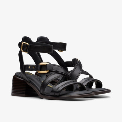 Clarks Women Morwyn Strap Black Leather