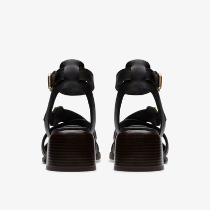 Clarks Women Morwyn Strap Black Leather