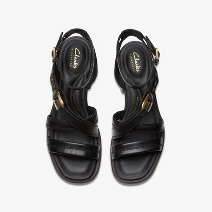 Clarks Women Morwyn Strap Black Leather