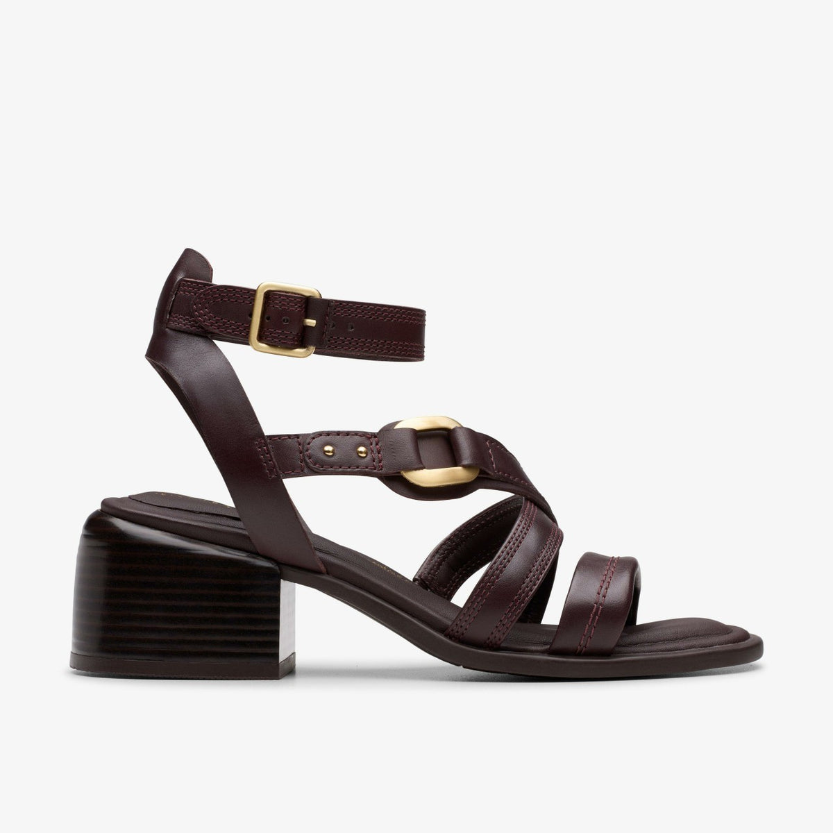 Clarks Women Morwyn Strap Wine Leather