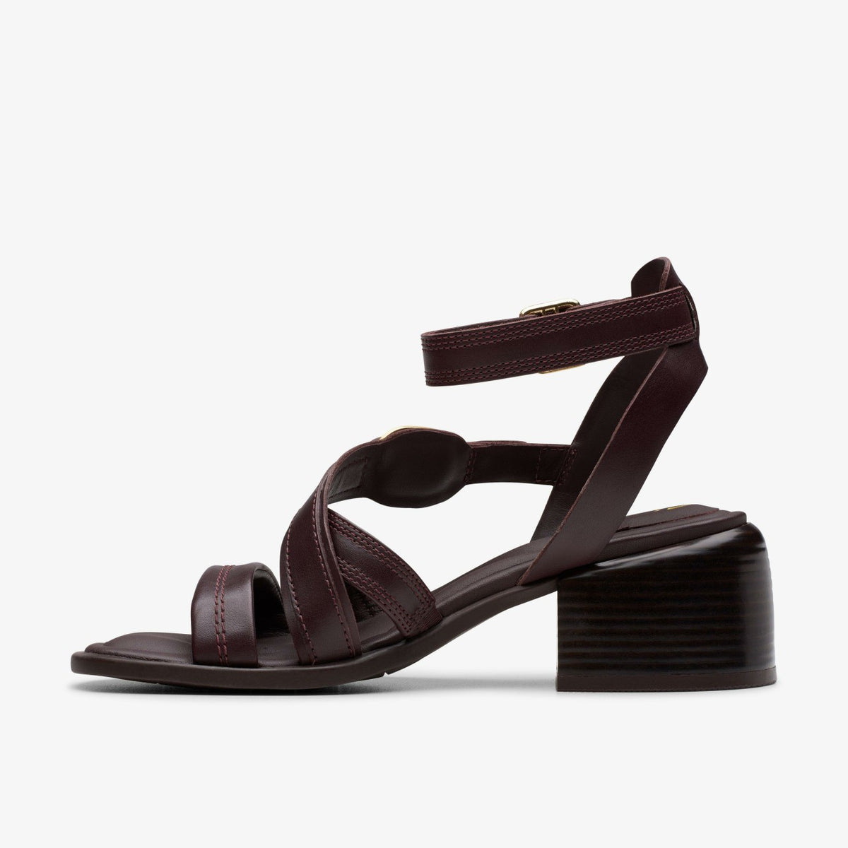 Clarks Women Morwyn Strap Wine Leather