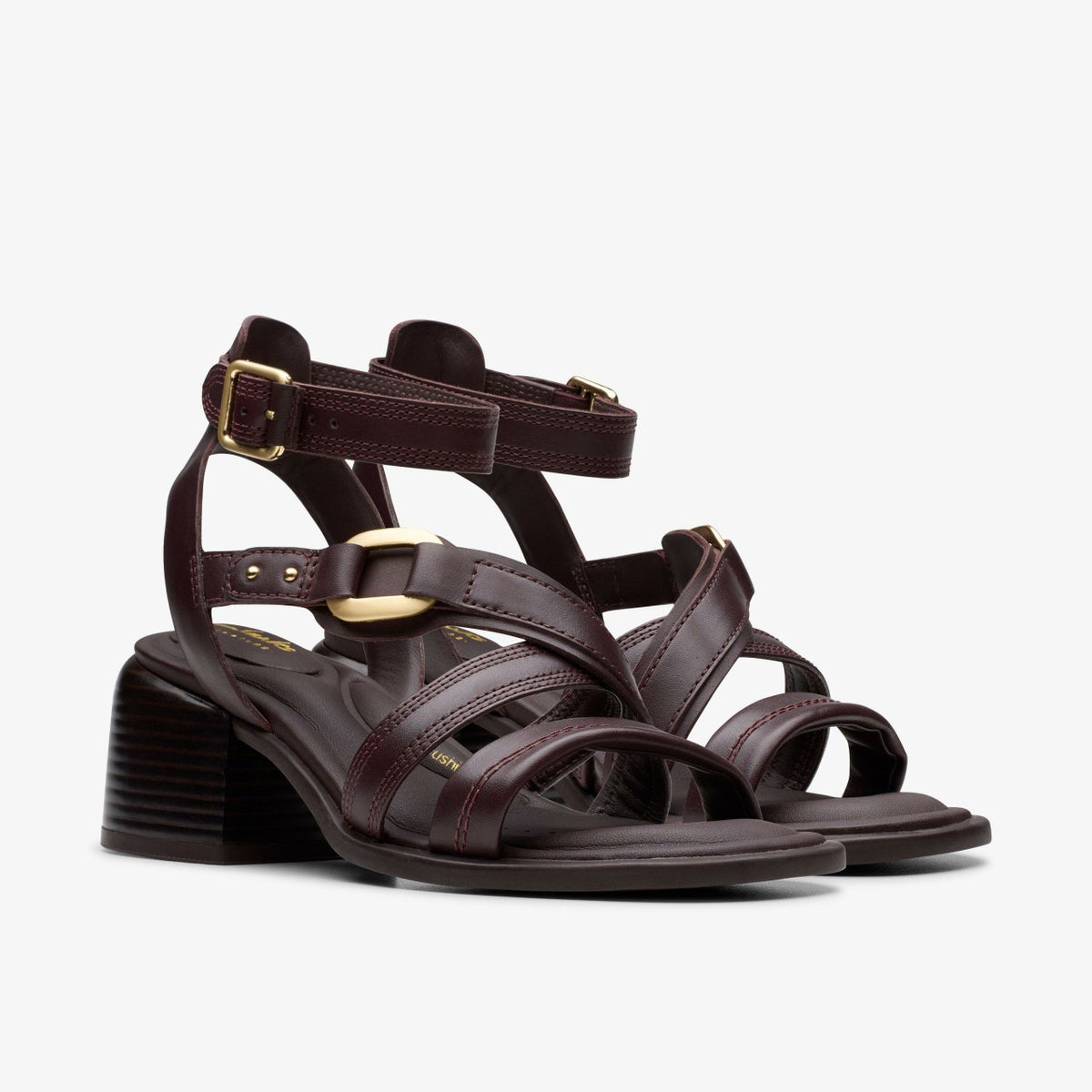Clarks Women Morwyn Strap Wine Leather
