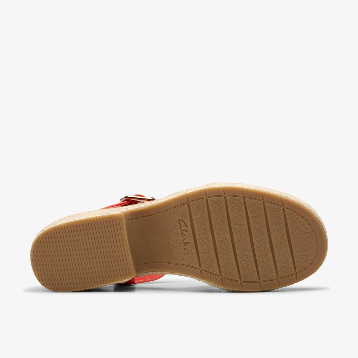 Clarks Women Coledale Strap Bright Red Leather