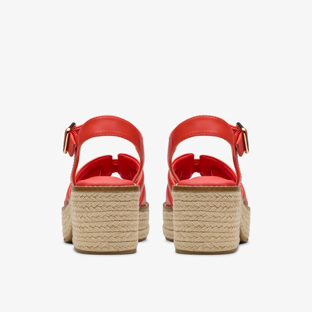 Clarks Women Coledale Strap Bright Red Leather