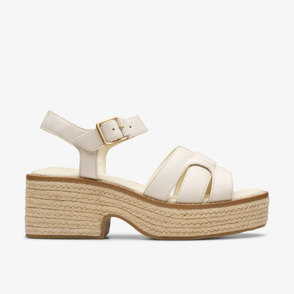 Clarks Women Coledale Strap Cream Leather