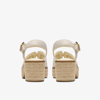 Clarks Women Coledale Strap Cream Leather