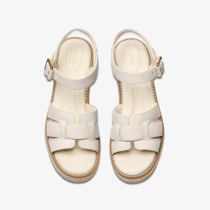 Clarks Women Coledale Strap Cream Leather