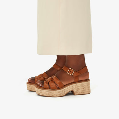 Clarks Women Coledale Strap Tan Leather