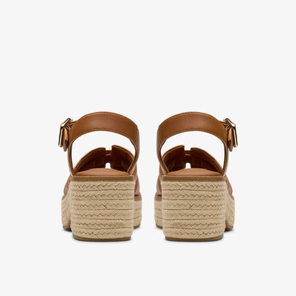 Clarks Women Coledale Strap Tan Leather