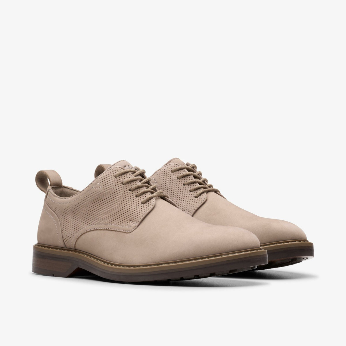 Clarks Men Aldwin Lace Grey Nubuck