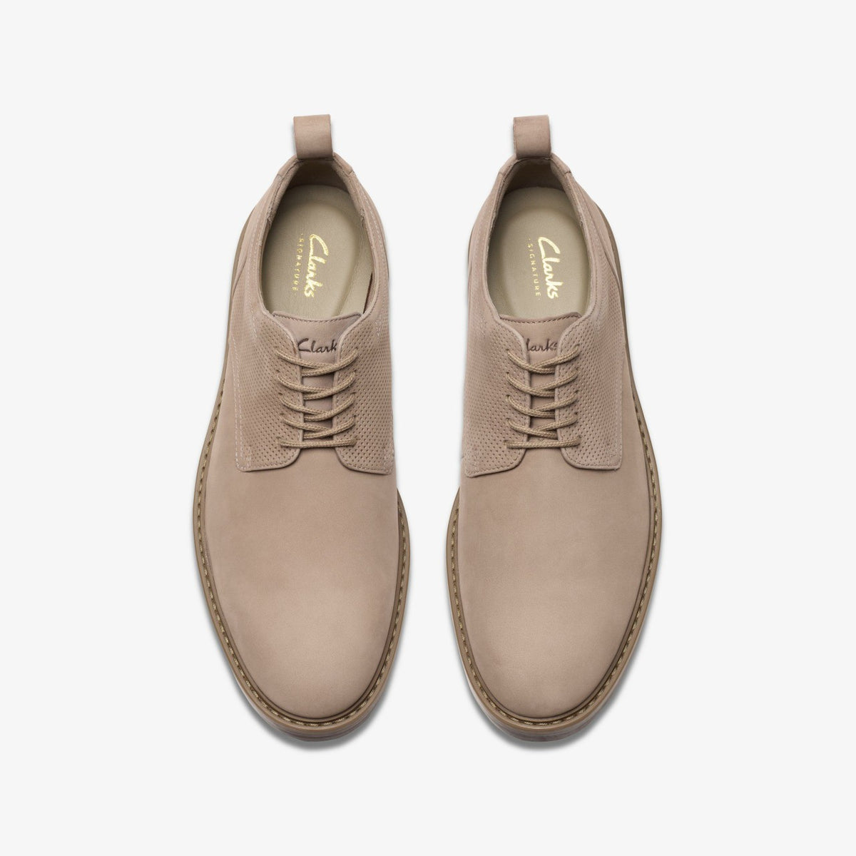 Clarks Men Aldwin Lace Grey Nubuck