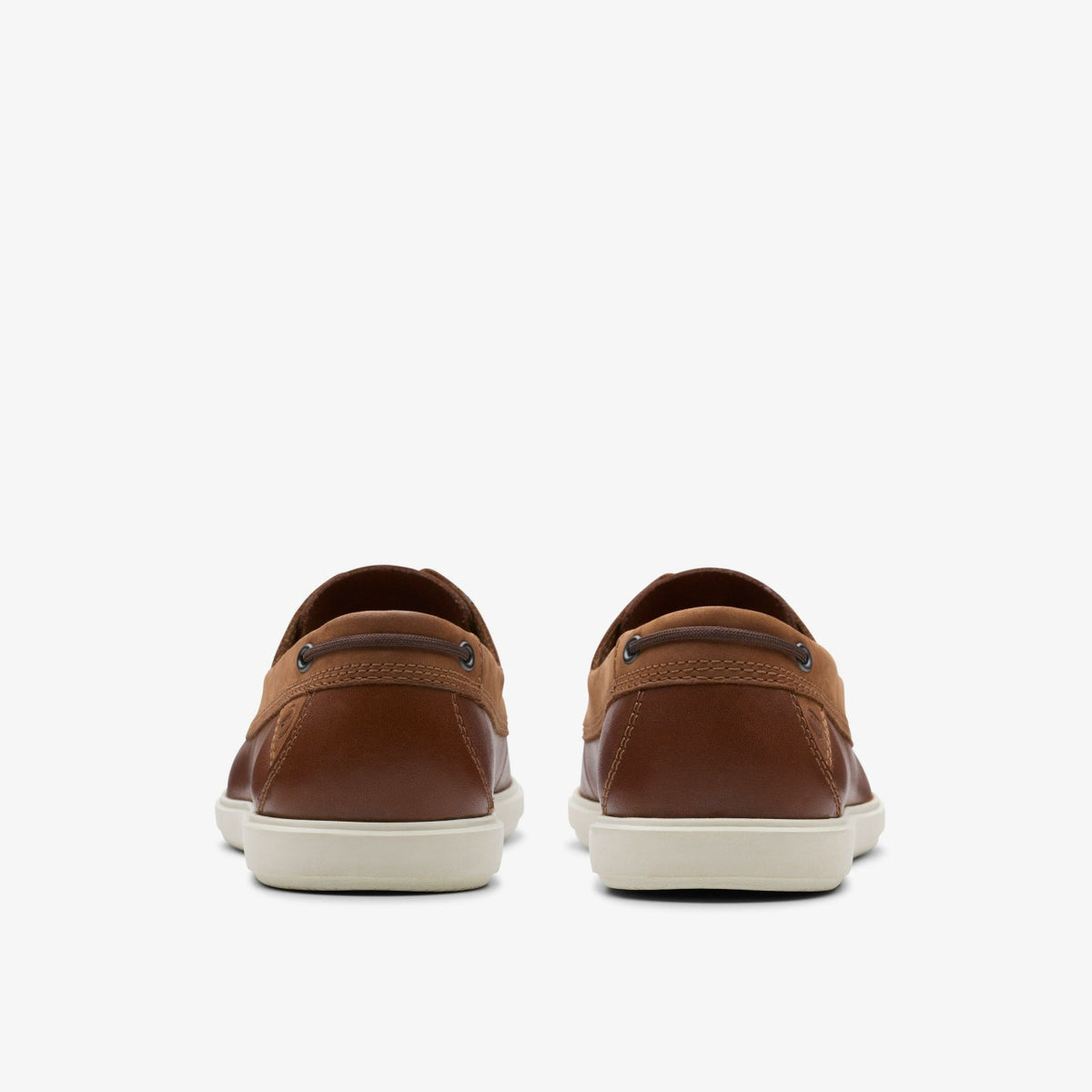 Clarks Men Bratton Boat Dark Tan Leather