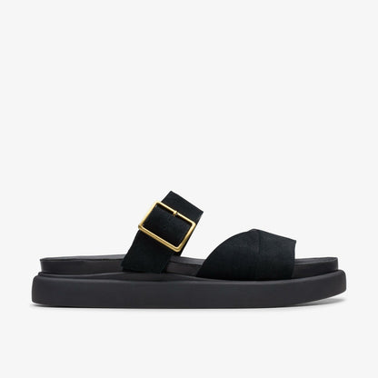 Clarks Women Aristella Mule Black Suede