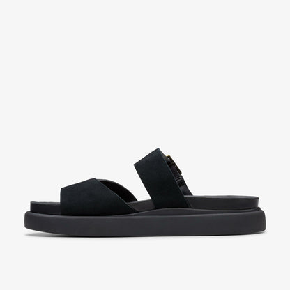 Clarks Women Aristella Mule Black Suede