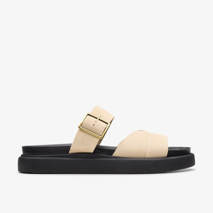 Clarks Women Aristella Mule Ecru Suede