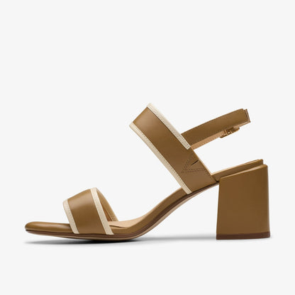 Clarks Women Ezoria Sling Light Tan Combination