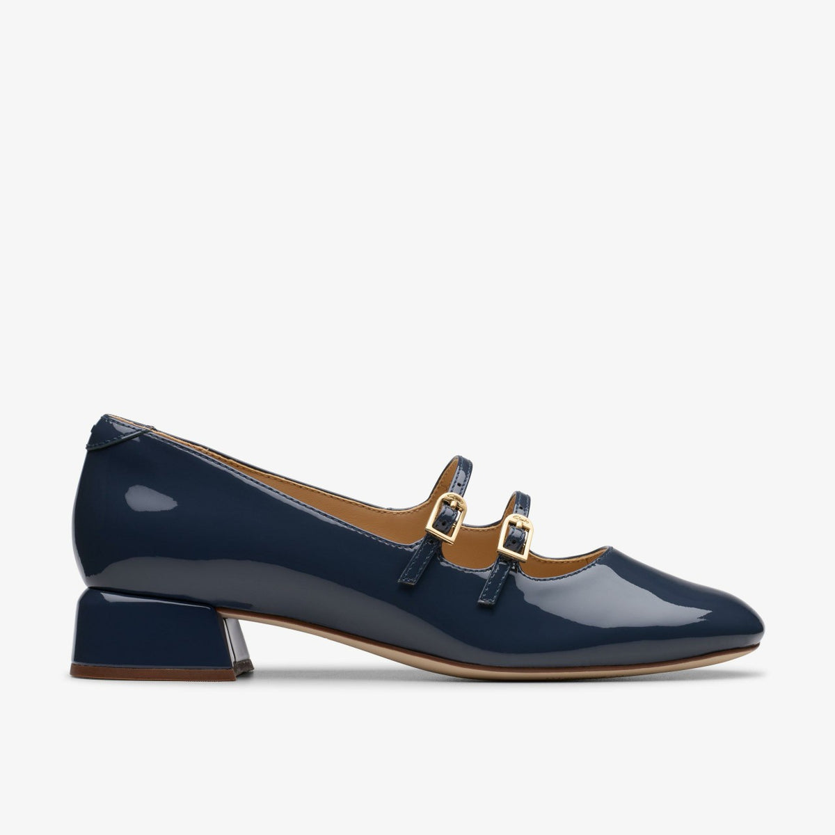 Clarks Women Daiss 30 Shine Navy Patent