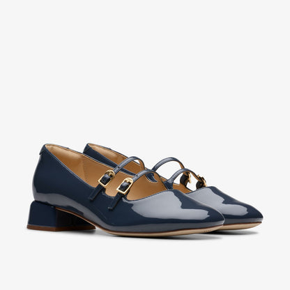 Clarks Women Daiss 30 Shine Navy Patent