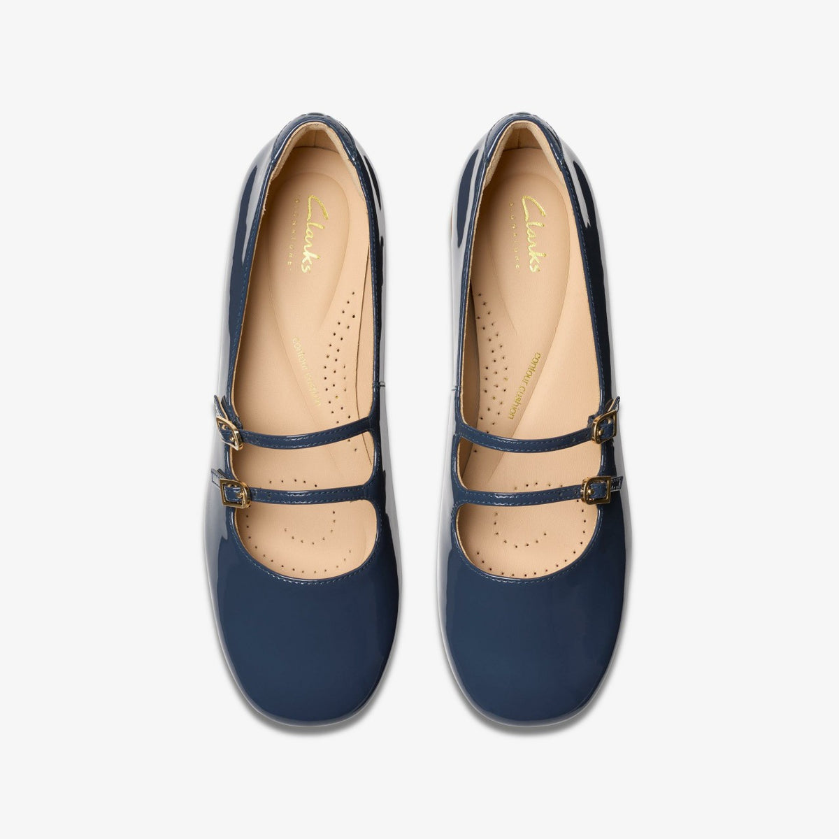 Clarks Women Daiss 30 Shine Navy Patent