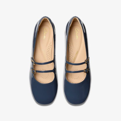 Clarks Women Daiss 30 Shine Navy Patent