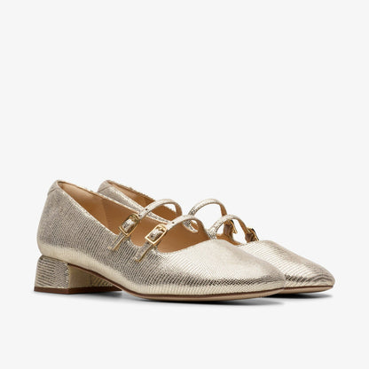 Clarks Women Daiss 30 Shine Champagne Interest