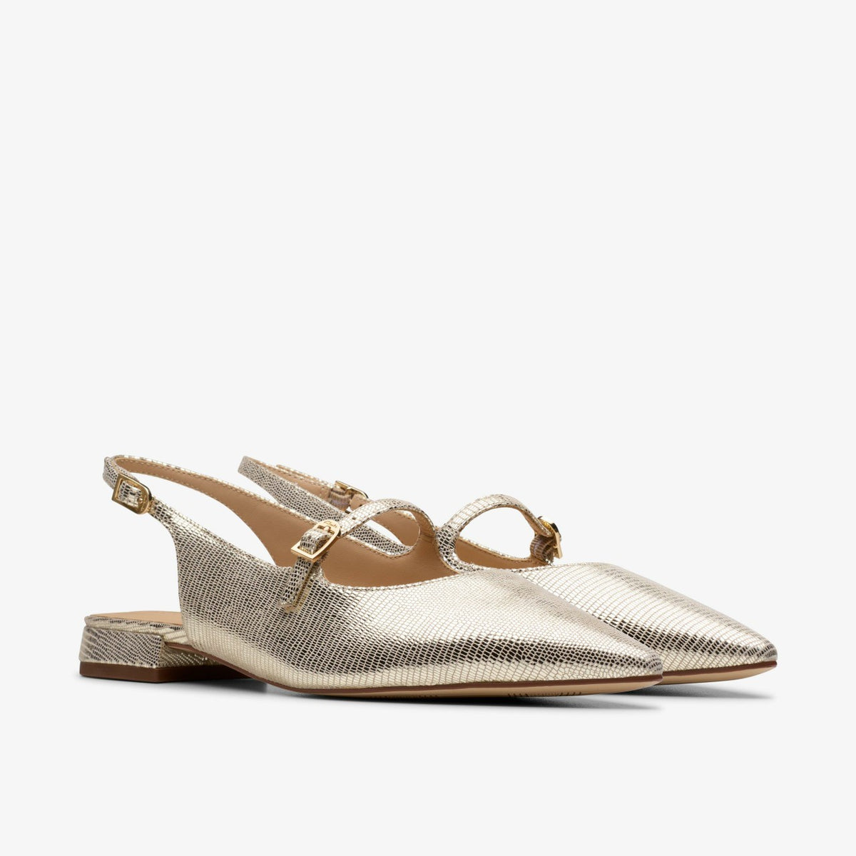 Clarks Women Sensa 15 Shine Champagne Interest