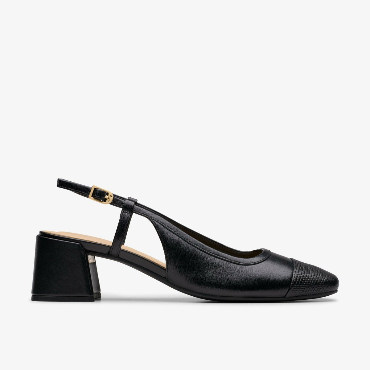 Clarks Women Nyta 45 Sling Black Combination Leather