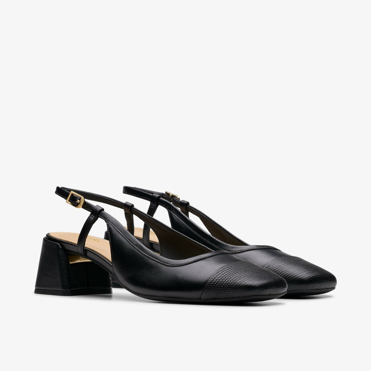 Clarks Women Nyta 45 Sling Black Combination Leather