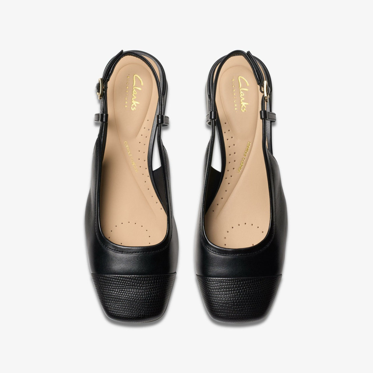 Clarks Women Nyta 45 Sling Black Combination Leather