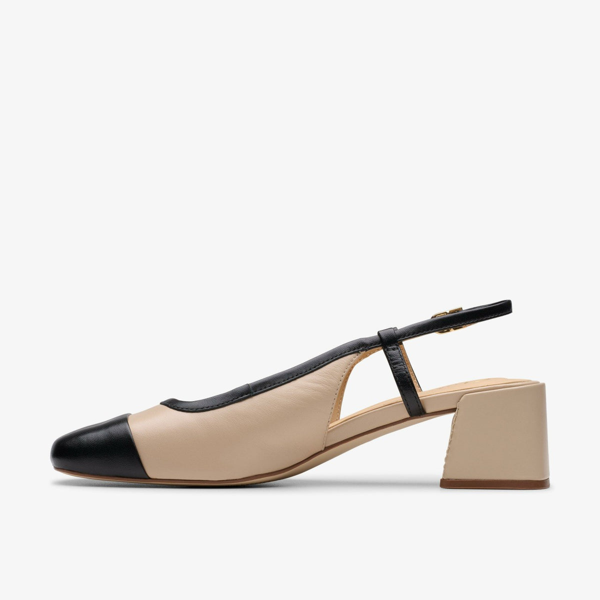 Clarks Women Nyta 45 Sling Sand Combination Leather