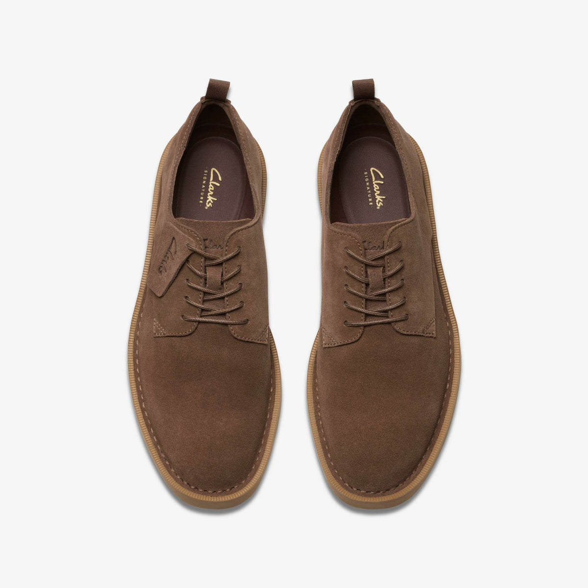 Clarks Men Martock Lace Brown Suede