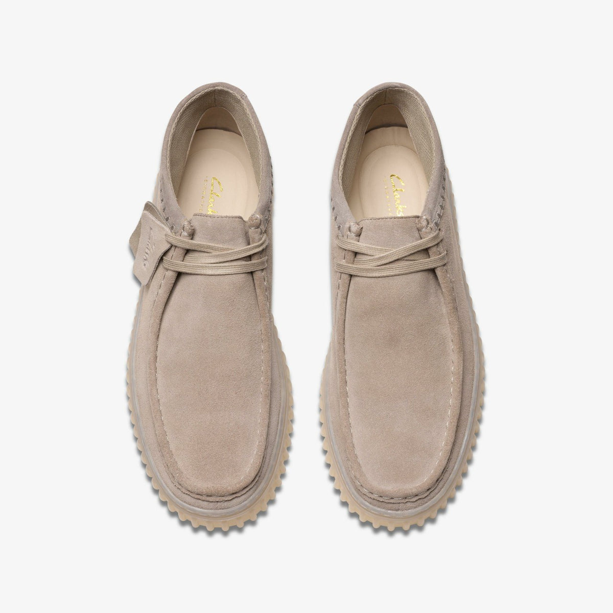 Clarks Men Torhill Hi Light Grey Suede