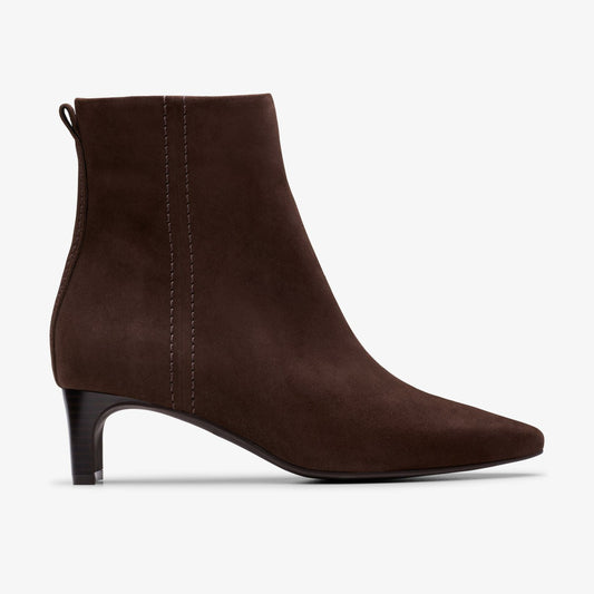 Clarks Women Edina Up Dark Brown Suede