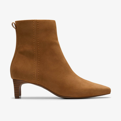 Clarks Women Edina Up Tan Suede