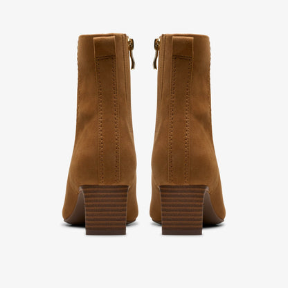 Clarks Women Edina Up Tan Suede