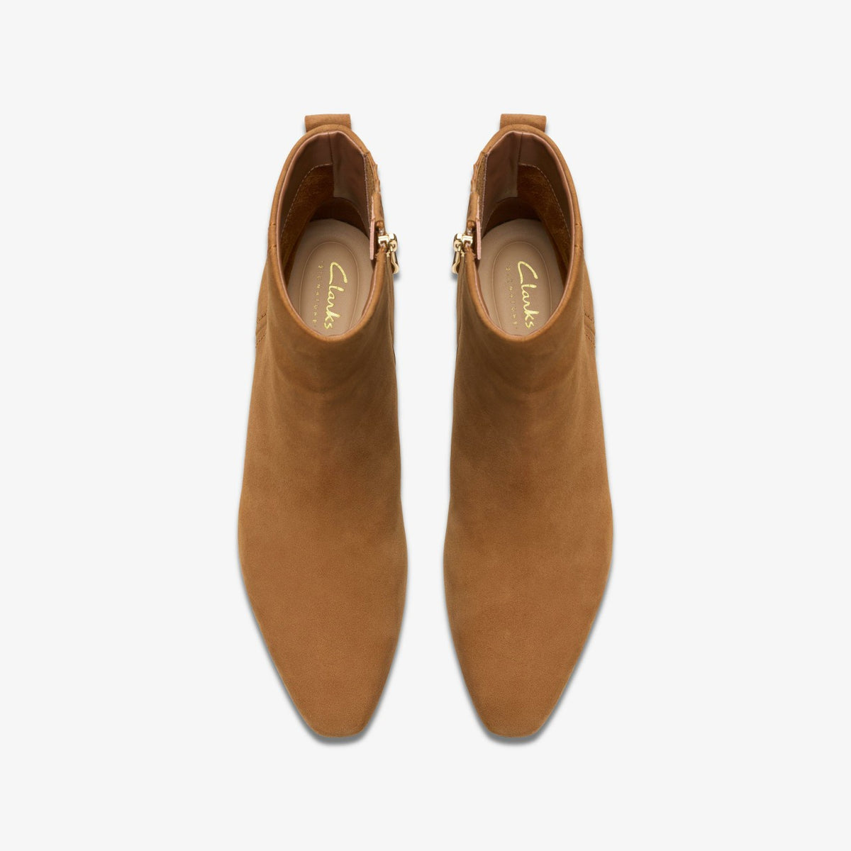 Clarks Women Edina Up Tan Suede
