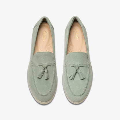 Clarks Women Narini Edge Light Green Suede