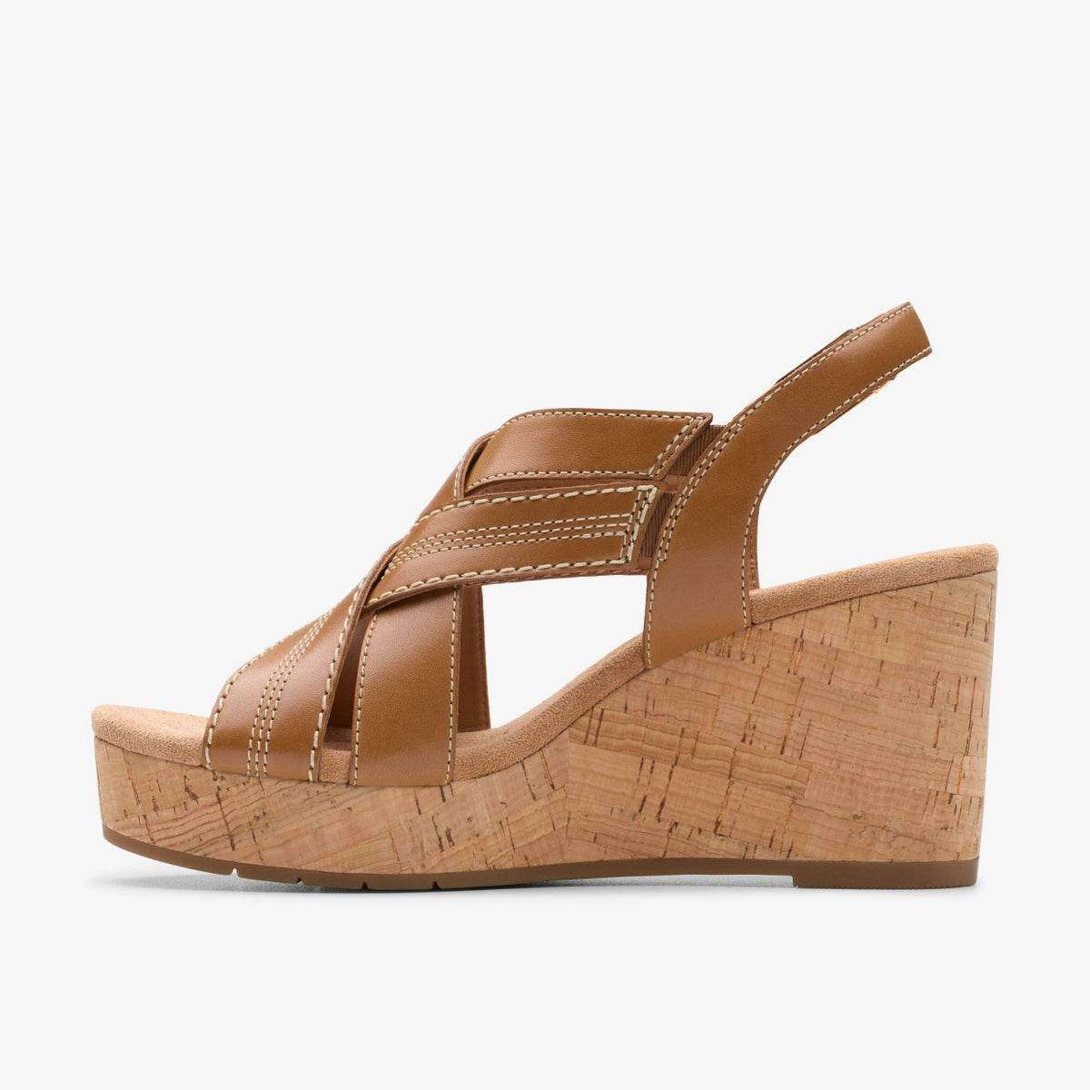 Clarks Women Sabina Sling Tan Leather