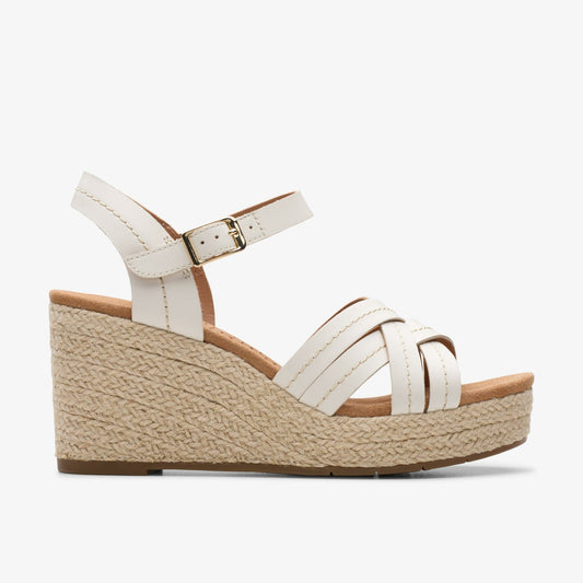 Clarks Women Sabina Strap Cream Leather