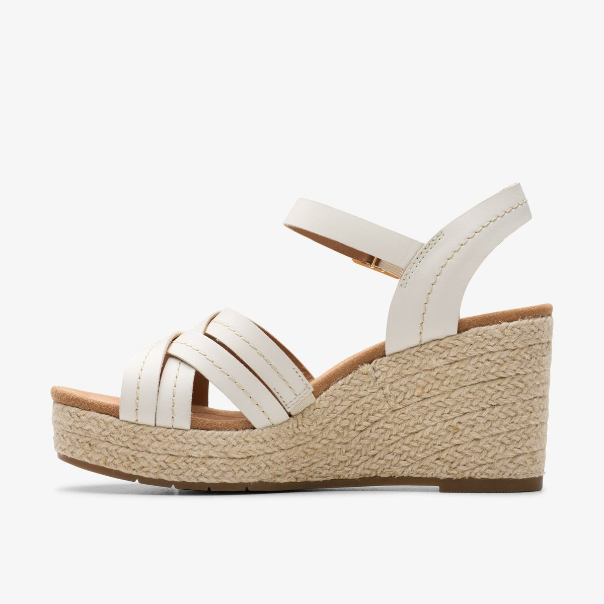 Clarks Women Sabina Strap Cream Leather