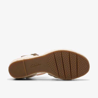 Clarks Women Sabina Strap Cream Leather