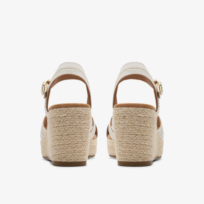 Clarks Women Sabina Strap Cream Leather