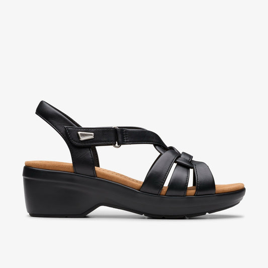 Clarks Women Tuleah Cross Black Leather
