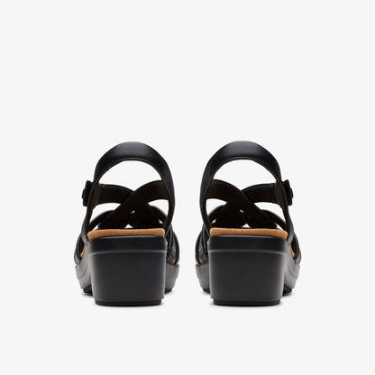 Clarks Women Tuleah Cross Black Leather