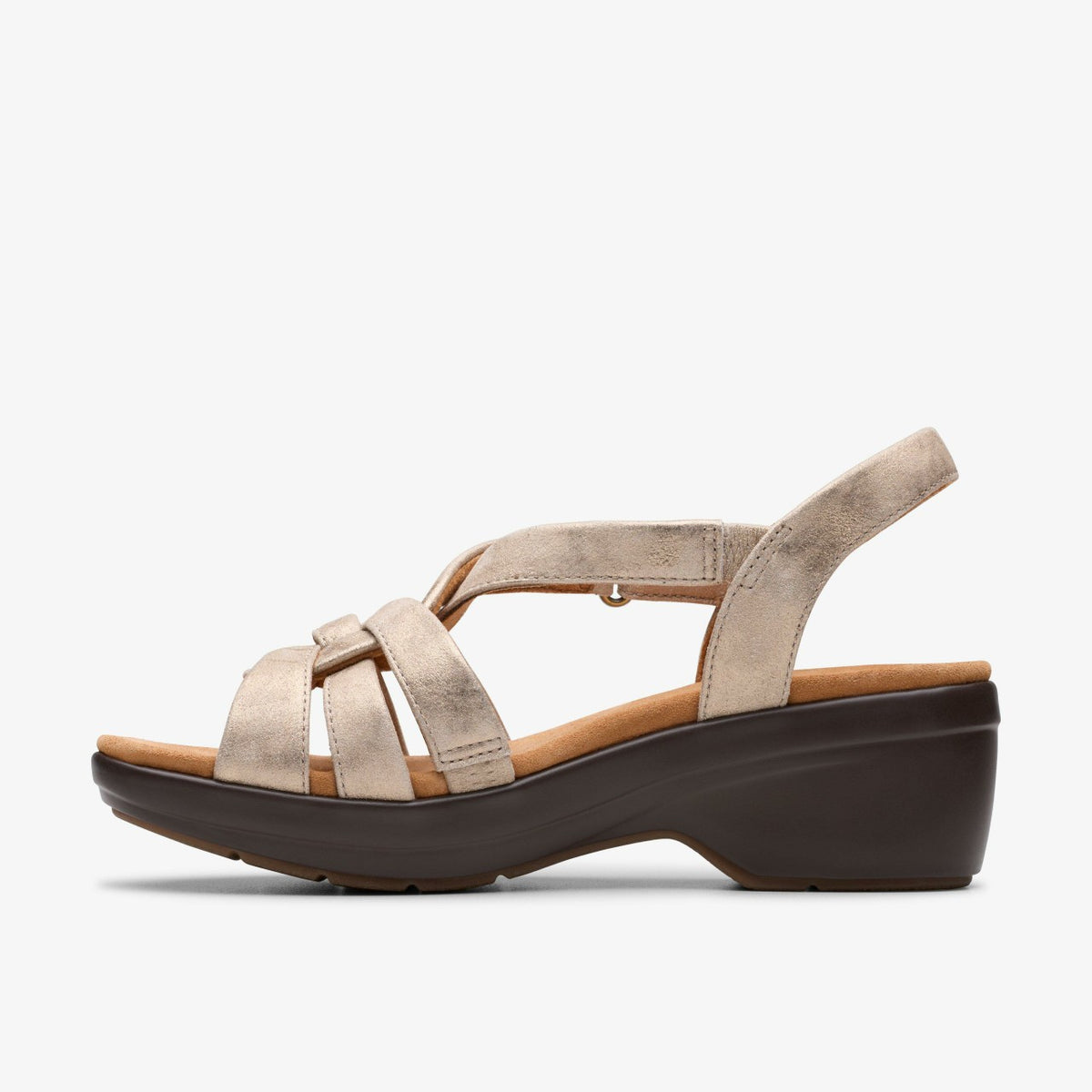 Clarks Women Tuleah Cross Metallic Leather