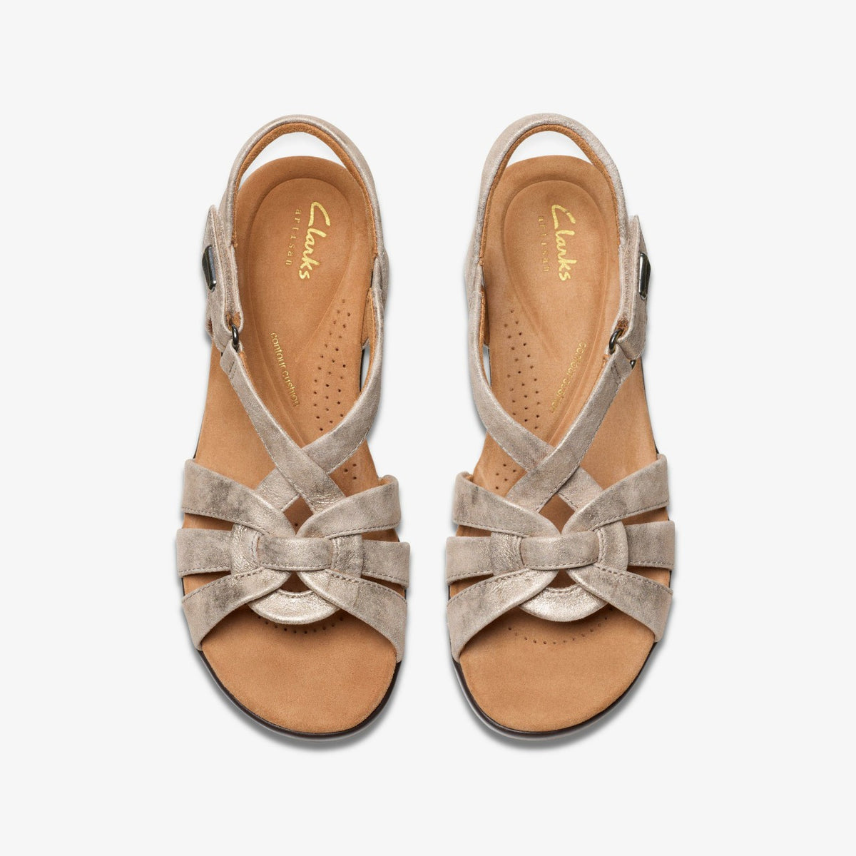 Clarks Women Tuleah Cross Metallic Leather