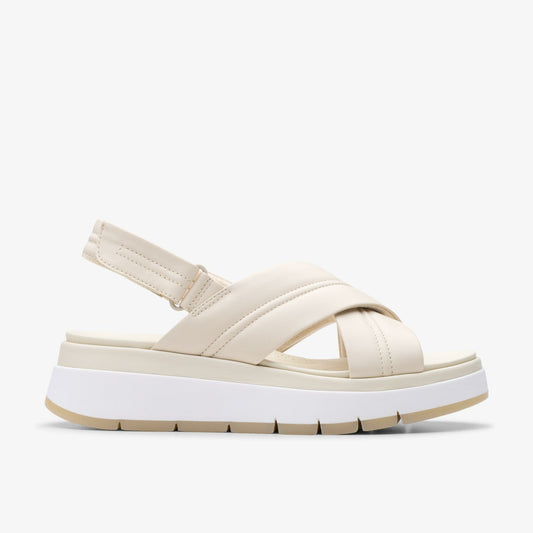 Clarks Women Tuscan Cross Cream Leather