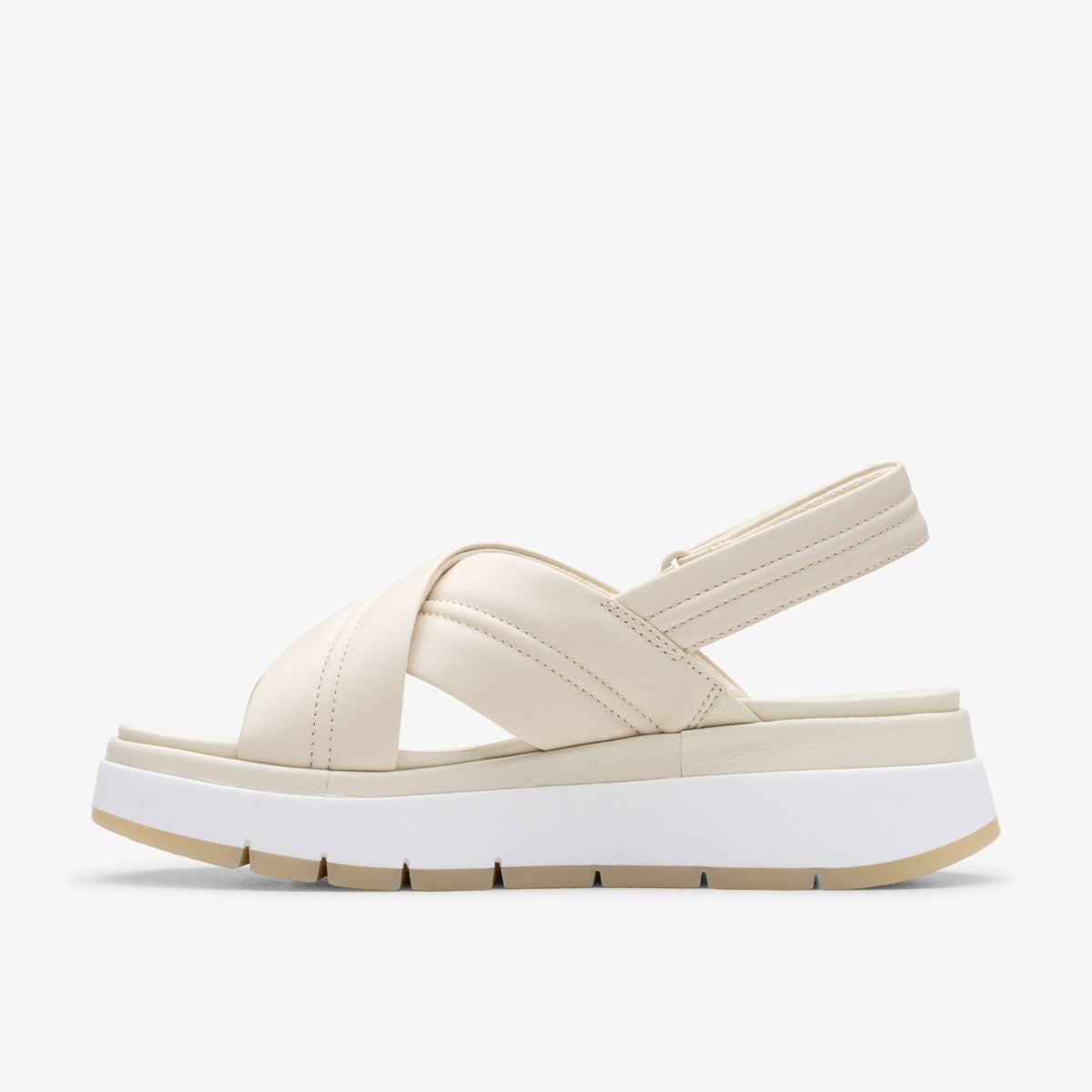 Clarks Women Tuscan Cross Cream Leather