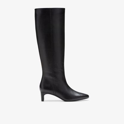 Clarks Women Edina Tall Black Leather